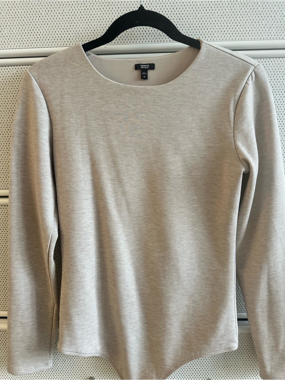 Express Women's Scoop Neck Sweater in Light Taupe